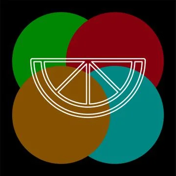 Vector lime - orange or lemon. healthy Stock Illustration