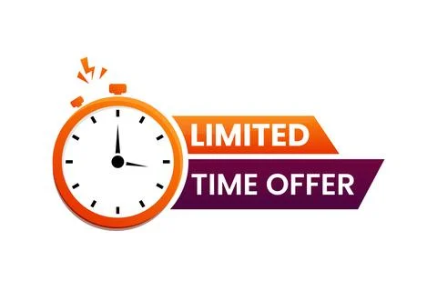 Vector Limited time offer design Stock Illustration