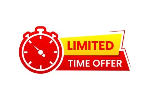 Vector limited time offer high quality design Stock Illustration