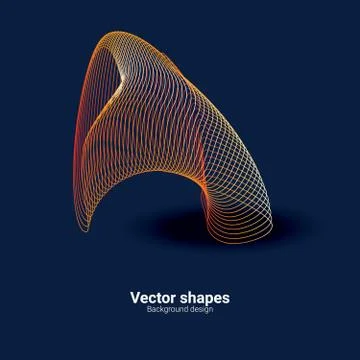 Vector line abstract colored Background with Waves Stock Illustration
