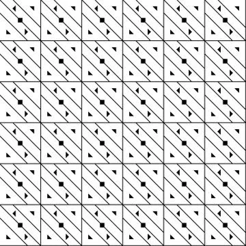 Vector line and triangles seamless pattern. Geometric background with shapes Illustrazione stock