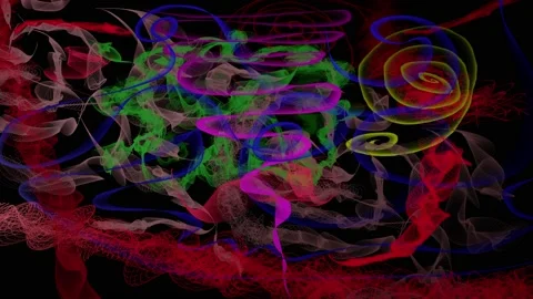 Vector line art fly through . 3d animation render Stock Footage 202247277