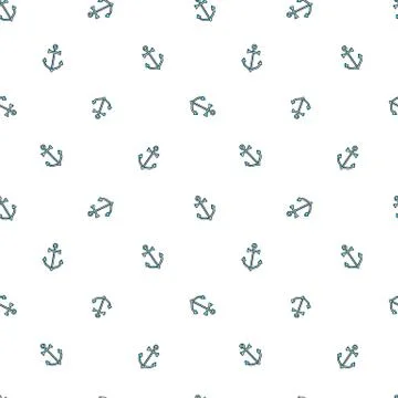 Vector line art summer seamless beach pattern. Seamless fabric or wrapping paper Stock Illustration