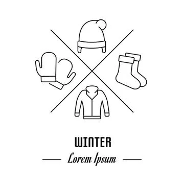 Vector Line Banner Winter. Free Stock Illustration