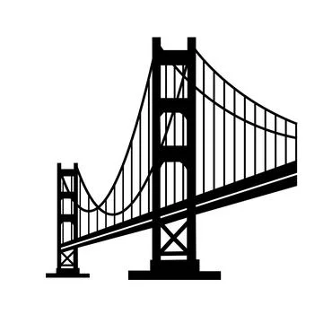 Vector line bridge arch city outline building viaduct sign construction. Ilustración de archivo