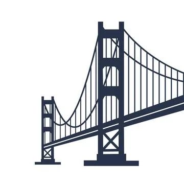 Vector line bridge arch city outline building viaduct sign construction. Ilustración de archivo