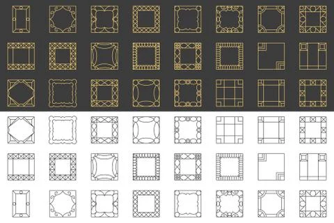Vector line frames. Stock Illustration