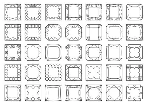 Vector line frames. Stock Illustration