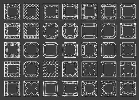 Vector line frames. Stock Illustration