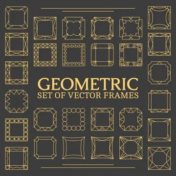 Vector line frames. Stock Illustration