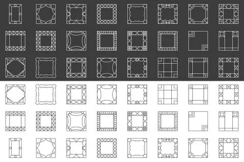 Vector line frames. Stock Illustration