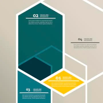 Vector line hexagon infographic. Template for diagram and presentation Stock Illustration