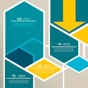 Vector line hexagon infographic. Template for diagram and presentation Illustrazione stock