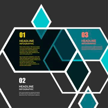 Vector line hexagon infographic. Template for diagram and presentation Stock Illustration