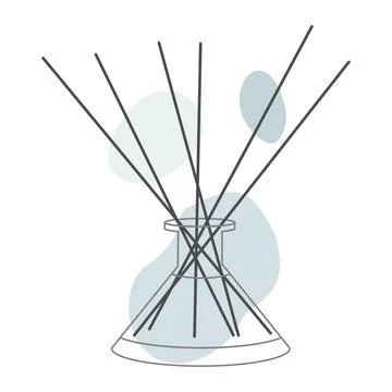 Vector Line icon of Aromatherapy Diffuser, simple Silhouette with Abstract co Stock Illustration