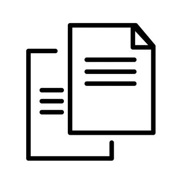 Vector line icon business document flat illustration of an office. Graphic .. Stock Illustration