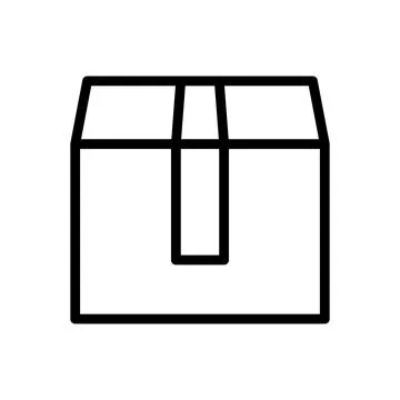 Vector line icon courier package isolated on white background Stock Illustration