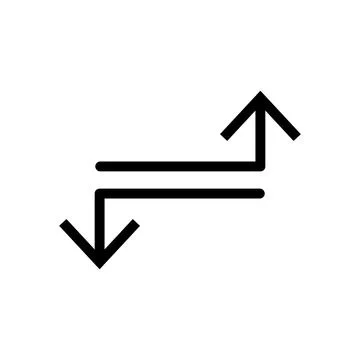 Vector line icon different direction arrow pointer graphic as a navigation .. Stock Illustration
