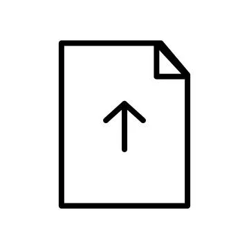 Vector line icon document flat design is available for upload. Simple and c.. 库存插图