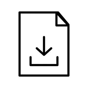 Vector line icon document flat design is available for download. Simple and.. 库存插图