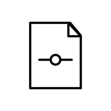 Vector line icon document symbol is a common used to represent files and pa.. Stock Illustration