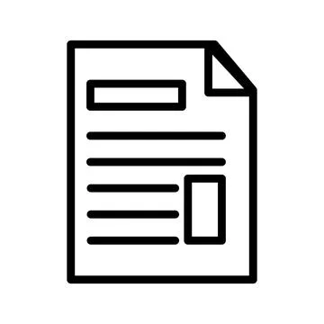 Vector line icon document used to represent a file in digital format. Artic.. イラスト素材