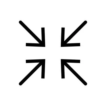 Vector line icon expand simple graphic design with a thin stroke. Arrow sym.. Stock Illustration
