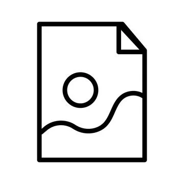 Vector line icon with image sign simple and clean business document. 스톡 일러스트