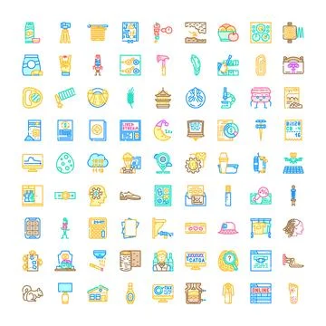 Vector line icons collection with various concepts and symbols 스톡 일러스트