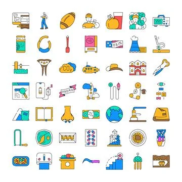Vector line icons set for websites and apps 스톡 일러스트