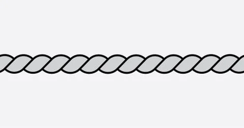 Vector line illustration design of rope string on white background Stock Illustration