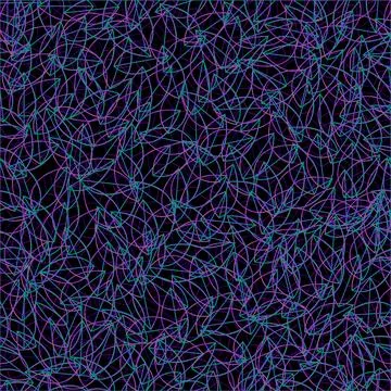 Vector line magic violet foliage seamless pattern Stock Illustration