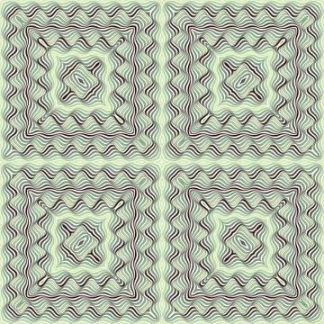 Vector line pattern with distortion effect Illustrazione stock