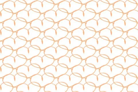 Vector line pattern of hand-drawn red hearts Stock Illustration