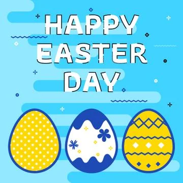 Vector line style Easter eggs Illustrazione stock