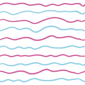 Vector line wave seamless pattern 스톡 일러스트