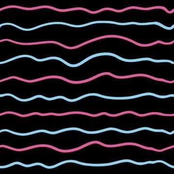 Vector line wave seamless pattern Stockillustratie