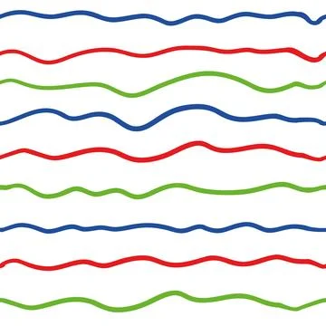 Vector line wave seamless pattern Illustrazione stock