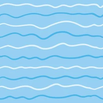 Vector line wave seamless pattern Illustrazione stock