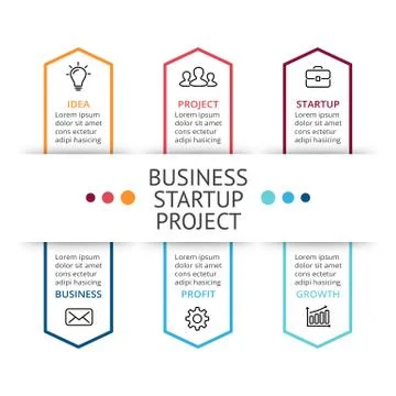 Vector linear arrows infographic, diagram chart, graph presentation. Business Illustrazione stock