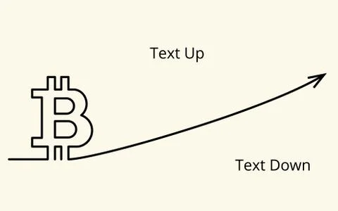 Vector linear background with images of digital crypto symbol bitcoin Stock Illustration