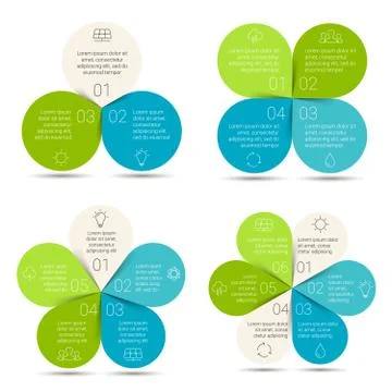 Vector linear circle eco infographic. Ecology template for diagram, graph Stock Illustration