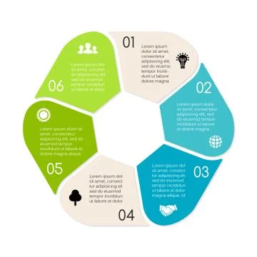 Vector linear circle eco infographic. Ecology template for diagram, graph Stock Illustration
