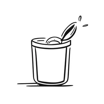 Vector linear Cocktail. Icon. Cocktail glass, doodle style Stock Illustration