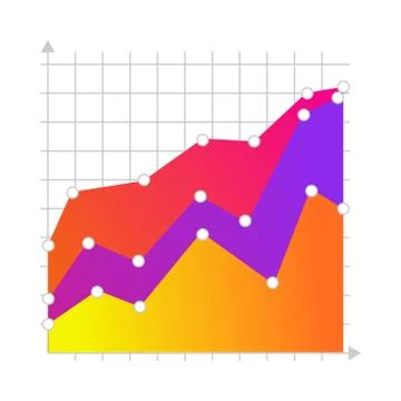 Vector linear graph chart icon Illustrazione stock