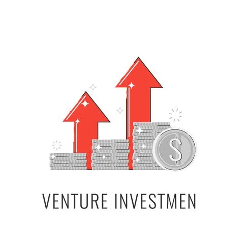 Vector linear icon, gray money isolated on white background. Business investment Stock Illustration