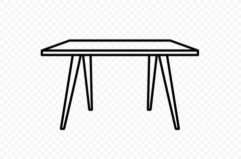 Vector linear icon of table Stock Illustration