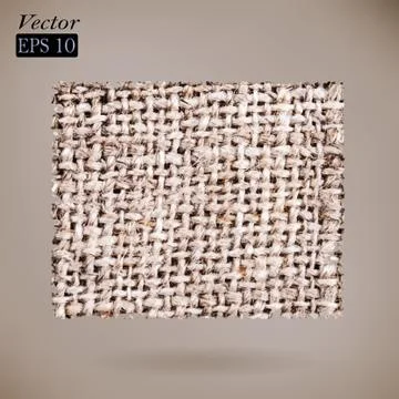 Vector linen fiber texture Illustrazione stock