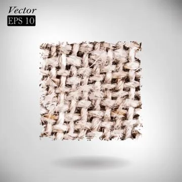 Vector linen fiber texture Stock Illustration