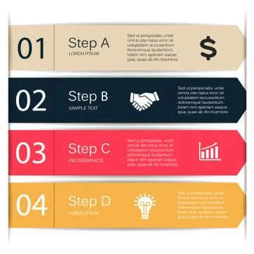 Vector lines arrows infographic, diagram, chart. Stock Illustration